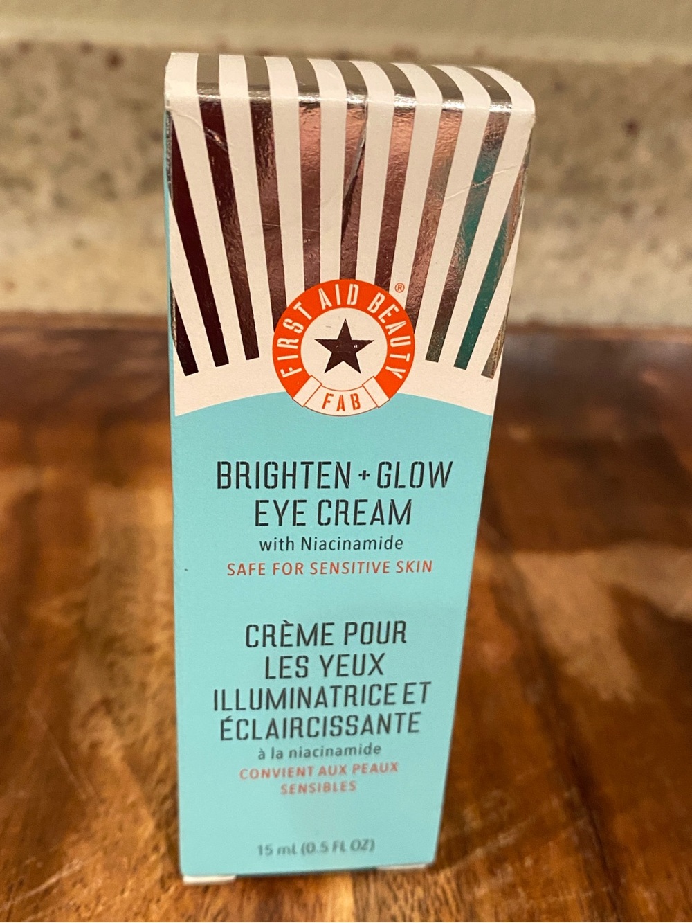 First Aid Beauty Brighten + Glow Eye Cream - Turquoise and White
